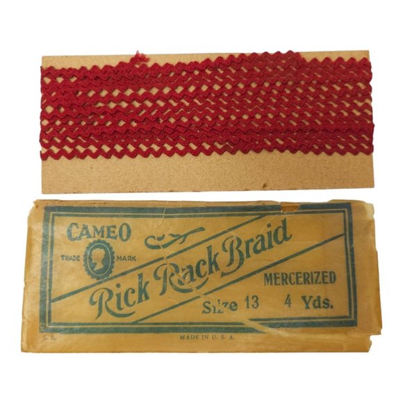 Vintage Best Anchor Needles Empty Package Cameo Rick Rack Braid Size 13 4 Yards - Picture 7 of 9